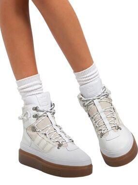 ADIDAS + Ivy Park Super Sleek Boots leather high-top platform Sneakers Sz 6.5